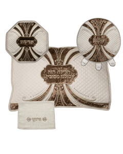Brockett & Velvet Passover 4 Pcs Set: Passover, Afikoman & Pillow Cover & Towel - Pillow Included