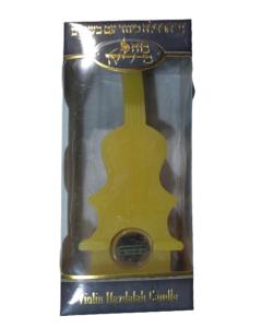 Mini Violin Havdalah Candle With Besomim Yellow