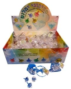 5 Diamond Dreidels In A Large Diamond Dreidel Holder