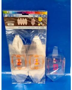 Transparent Dreidel Holders