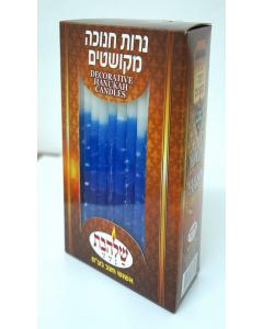 Chanukah Candles Dripless Blue & White  44 per box