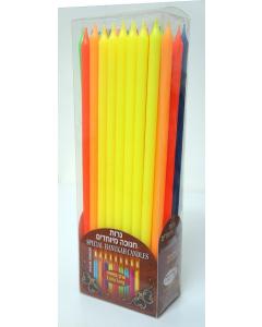 Chanukah Candles Handmade Dripless Colorful Extra Long 45 per box