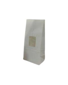 White Craft Bag with Transparent Window - 8pcs (8")