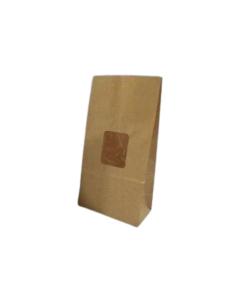 Brown Craft Bag with Transparent Window - 8pcs (8")