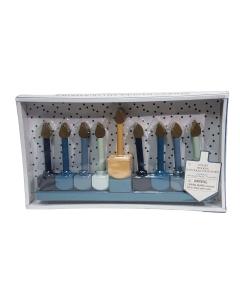 Wooden Colorful Countdown Menorah