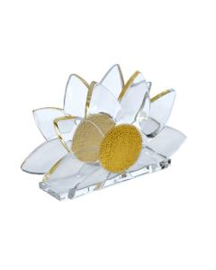 Acrylic Napkin Holder Flower Gold