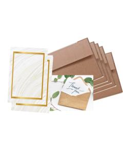 5 Thank You Cards & Envelopes