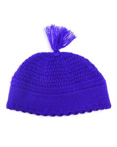 Yerushalmi Kippah Purple/Blue Medium