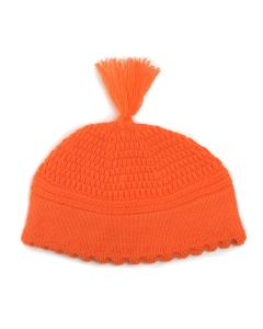 Yerushalmi Kippah Orange Medium
