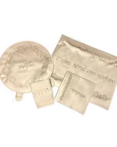 Leather Laser Engraved Pesach Seder Set 182011