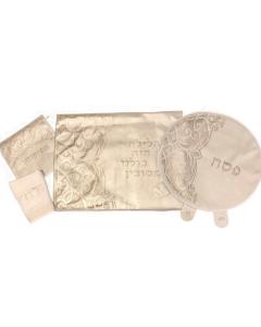 Leather Laser Engraved Pesach Seder Set 182013