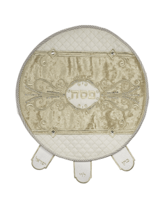 Brocade & Velvet Passover Cover with Stones 17.5"