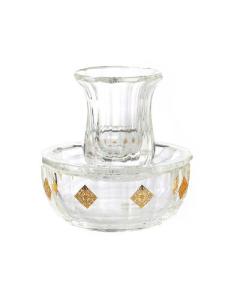 Crystal Mayim Achronim Set With Gold Design