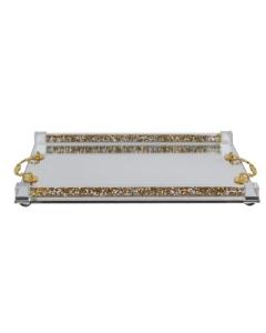 Crystal Tray Gold Filling - Gold Handle