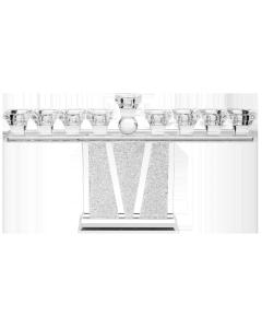 Crystal Menorah  8"Hx15"W