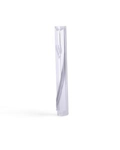 Plastic Transparent Mezuzah with Rubber Cork - 5.9"