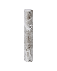 Plastic Mezuzah 15 cm - Gray Marble