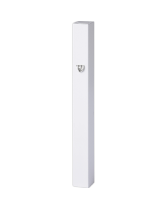 Aluminum Mezuzah 12 cm-with Metal Shin - White