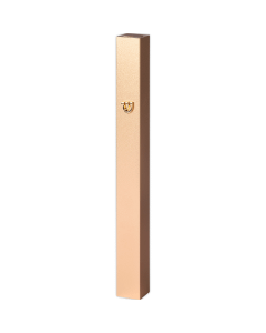 Aluminum Mezuzah 12 cm-with Metal Shin - Gold