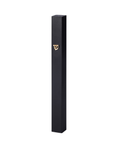 Aluminum Mezuzah 12 cm-with Metal Shin - Matt Black