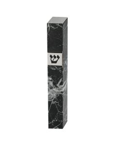 Plastic Mezuzah - Black Marble