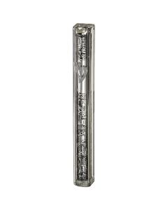 Transparent Plastic Mezuzah With Rubber Cork 12 Cm