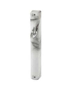 Plastic Mezuzah Gray Marble 12 cm