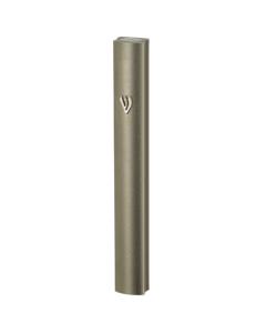 Aluminum Mezuzah with Metal SHIN 12 cm- Champagne