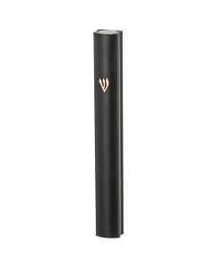 Aluminum Mezuzah with Metal SHIN 12 cm- Black