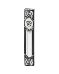 Square Perspex Mezuzah 12 Cm With Plaque