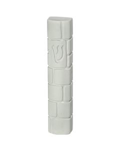 Polyresin Mezuzah 12 Cm, White