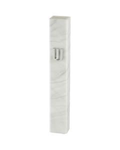 Perspex Mezuzah 12 Cm - White Marble