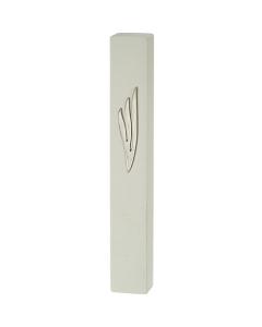 Concrete Stone-Like Mezuzah - 12 cm (White)