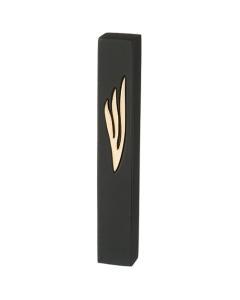 Concrete Stone-Like Mezuzah - 15 cm (Black)