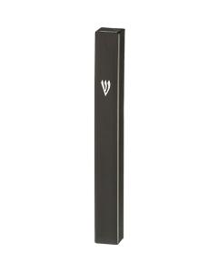 Plastic Mezuzah with Rubber Cork - 12 cm (Black)