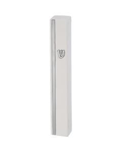 Concrete Polymer Mezuzah, Stone - Like, White, 5.9" (15cm)