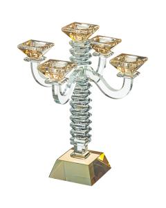 Crystal 5 Branch Candlesticks