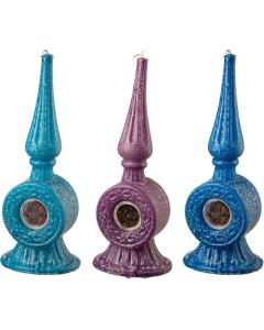 Havdalah Candle with Besomim - Assorted Colors