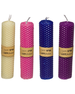 Elegant Wax Havdalah Candle 15 cm - Assorted Colors