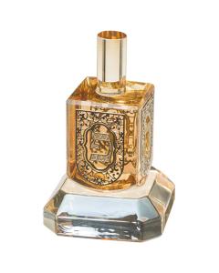 Crystal Dreidel "N.G.H.POH" 11 cm with Metal Plate - Gold