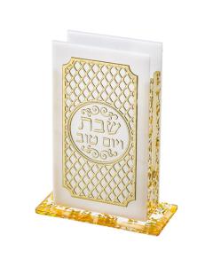 Perspex Matches Holder - Gold Sparkles