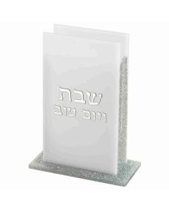 Perspex Matches Holder - Silver Glitter