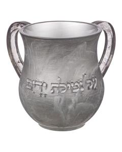 Polyresin Washing Cup - Silver & Clear