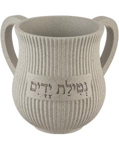 Polyresin Washing Cup - Speckled Sand