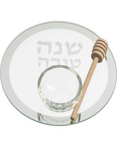 Glass Plate for Apple and Honey