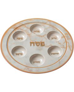 Bambo Seder Plate - Marble