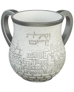 Polyresin Washing Cup - Jerusalem Design