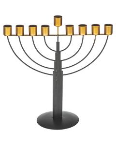 Black Metal "String" Hanukkiah