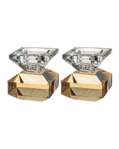 Small Pair of Crystal Candlesticks