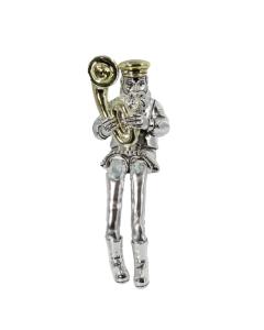 Polyresin Sitting Hassidic Figurine - Tuba Player